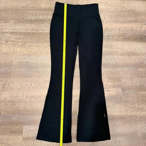 Athleta Harmony Pose Ribbed Pant Size S – Navy Blue Flare Lounge Yoga Pants - Picture 8 of 9